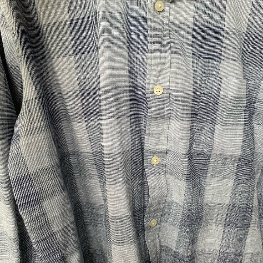 Blue plaid button down - Picture 6 of 9